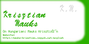krisztian mauks business card